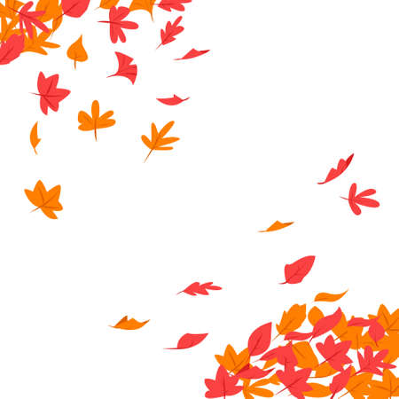 Autumn landscape, fall trees with yellow leaves, lonely bench for contemplation of autumn natureのイラスト素材