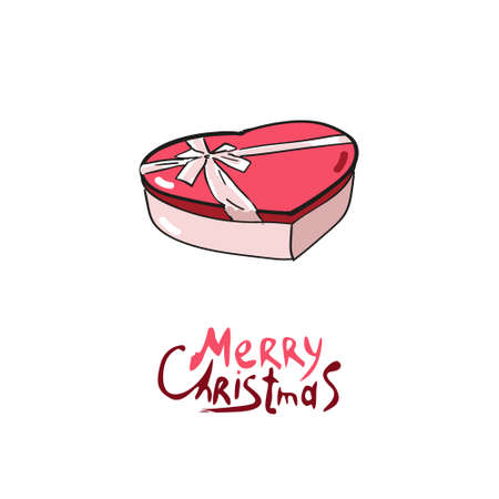 Christmas gift. Vector illustration. Hand drawnのイラスト素材