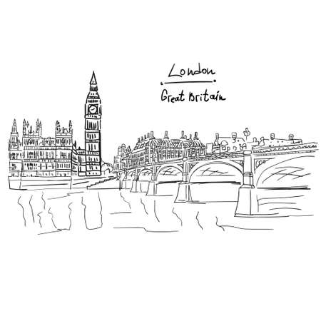 Big Ben London Vector illustrationのイラスト素材