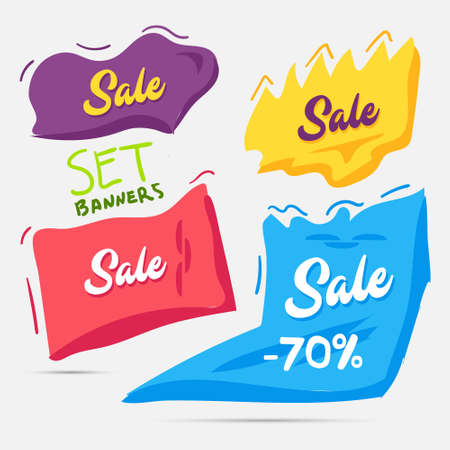 Banners sale. Setのイラスト素材