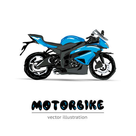 Smart Motorbike. Hand drawn. Vector illustrationのイラスト素材