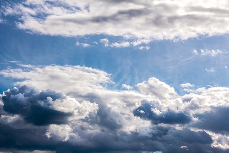 Background of storm clouds before a thunder-stormの写真素材