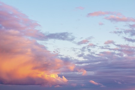 Purple pink sunset skyの写真素材