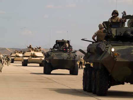 MCAS Miramar, California, october, 5 2008: US army demonstration on Blue Angels flight showのeditorial素材