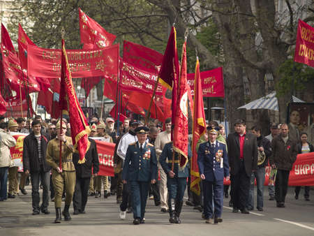 Odessa, Ukraine, may, 1 2008: 1st of May communist demonstration
