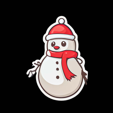 Snowman icon. Merry Christmas and Happy New Year. Vector illustrationの写真素材