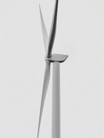 An image of a wind turbine generator. Natural wind electric energy.の素材