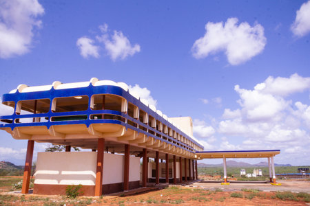 View of a building in the countryside of the province of Huelva.の写真素材