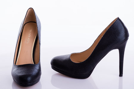 Women's shoes on a white background, studio shot. Isolatedの写真素材