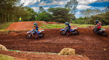 East African Motor Sports Club Motorcross Motorcycle Enduro Jamhuri Motorcross Track Offroad Adventure Dirt Bike Kenya East Africaの写真素材