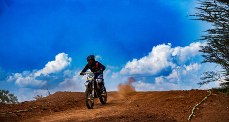 East African Motor Sports Club Motorcross Motorcycle Enduro Jamhuri Motorcross Track Offroad Adventure Dirt Bike Kenya East Africaの写真素材
