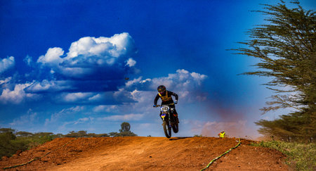East African Motor Sports Club Motorcross Motorcycle Enduro Jamhuri Motorcross Track Offroad Adventure Dirt Bike Kenya East Africaの写真素材