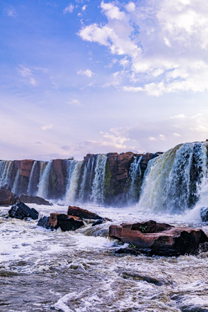 Niagara Falls is the largest series of waterfalls in the world.の写真素材