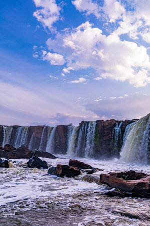 Iguazu Falls on the border of Argentina and Brazil.