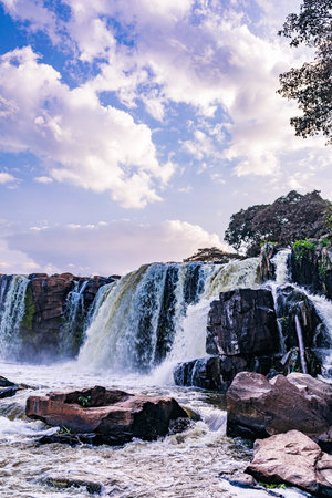 Waterfall in Chiangmai province, Thailand. It is one of the most beautiful waterfalls in Thailand.の写真素材