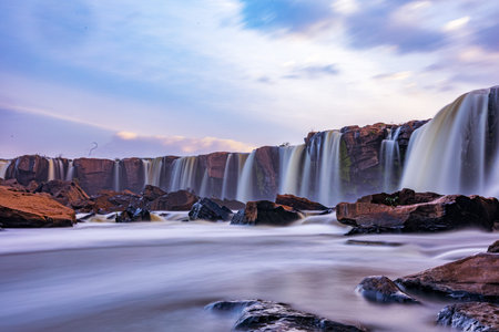 Iguazu Falls on the border of Brazil and Argentina.