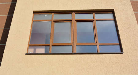 glazing loggia in big tenement houseの写真素材