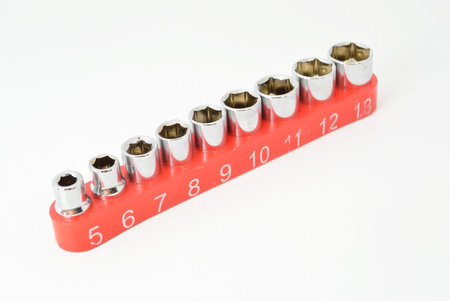 numbered nozzles bits set in rubber box