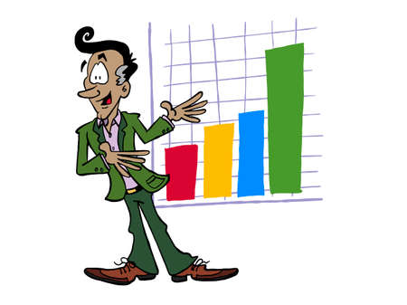 Executive man speaking in publicのイラスト素材