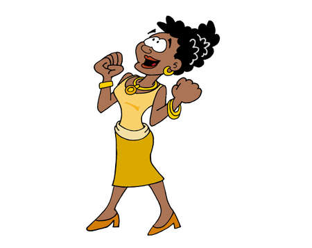 Cartoon character Josephine in a power poseのイラスト素材