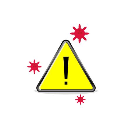 vector illustration of attention to the spread of viruses throughout the worldのイラスト素材
