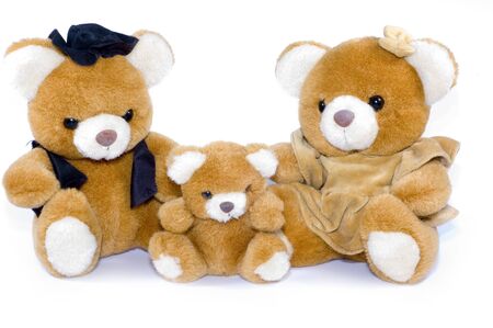 family of teddybears の写真素材