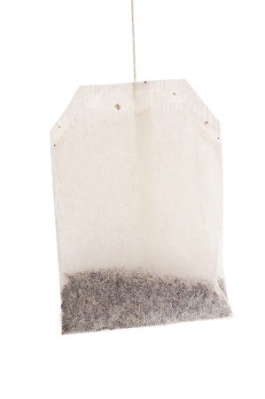 tea bag on white backgroundの写真素材