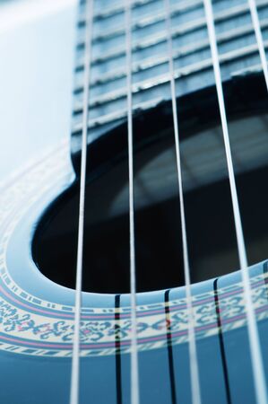 Black guitar and detailsの写真素材