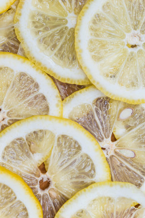 background made with slices of lemon