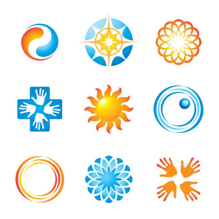 Set of corporate branding templates. Just place your own brand name.のイラスト素材