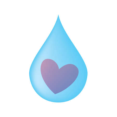 symbol of love - the heart of the dropのイラスト素材