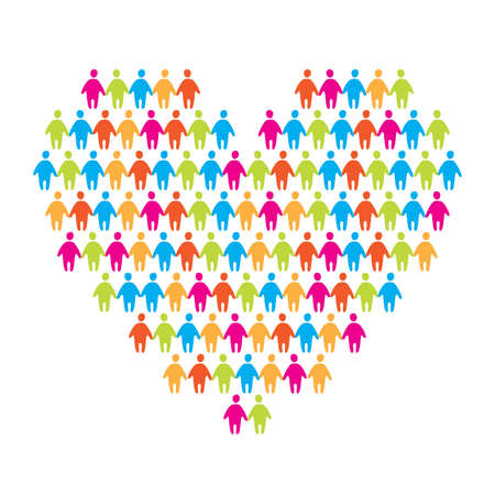 sign of love - the heart of uniting peopleのイラスト素材