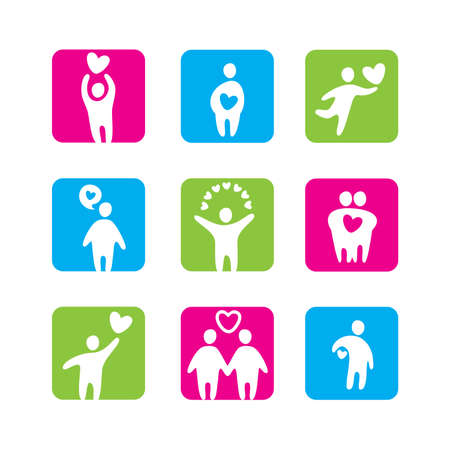 set of icons - loveのイラスト素材