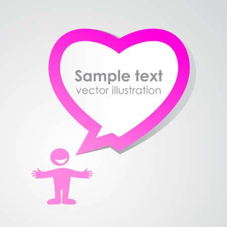 Heart speech bubble.のイラスト素材