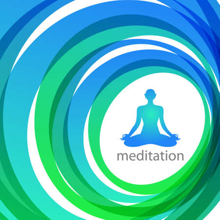 meditation - yoga style - posterのイラスト素材
