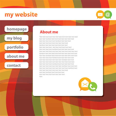 Web site design template.のイラスト素材