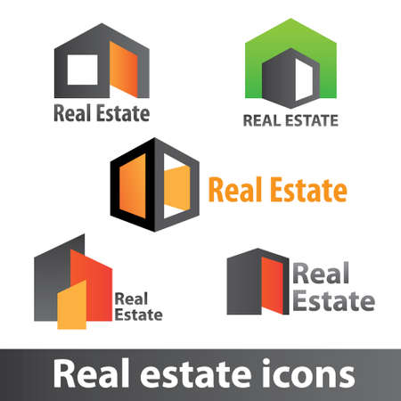 Real estate iconsのイラスト素材
