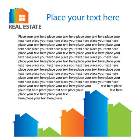 Real estate - advertisement pageのイラスト素材