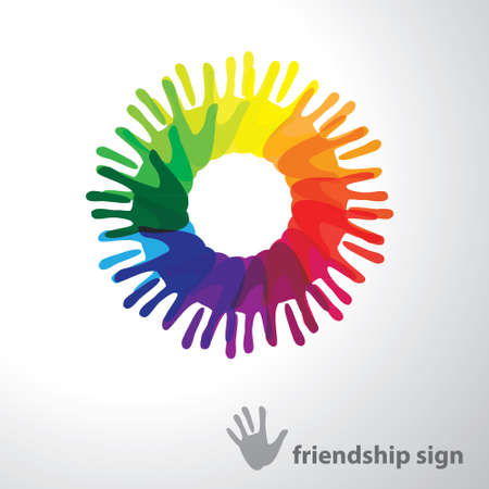 Sign of friendship. design conceptのイラスト素材