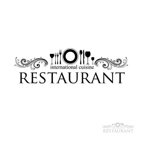 idea for a sign - restaurant - International cuisine.のイラスト素材