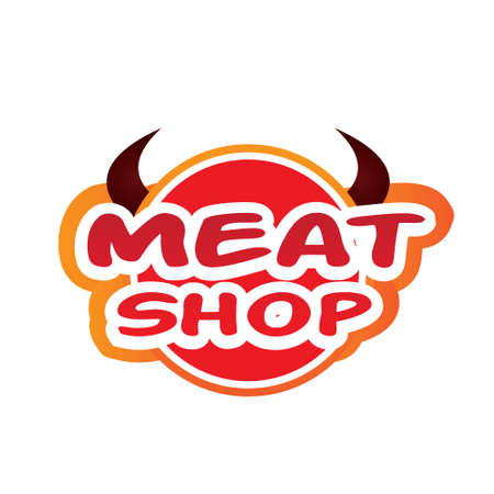 Sign - Shop meat. The idea for the design.のイラスト素材