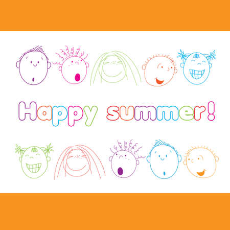 Happy summer! Vector pattern for design ideaのイラスト素材