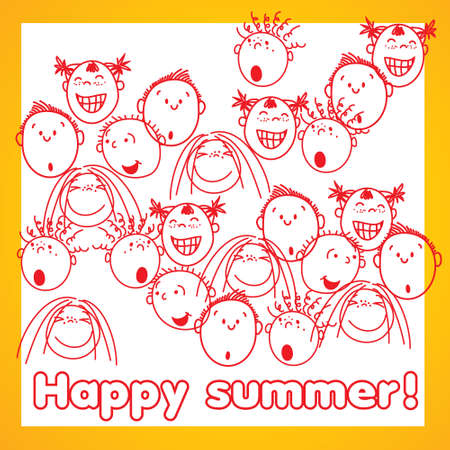 Happy summer day! Background. Vectorのイラスト素材