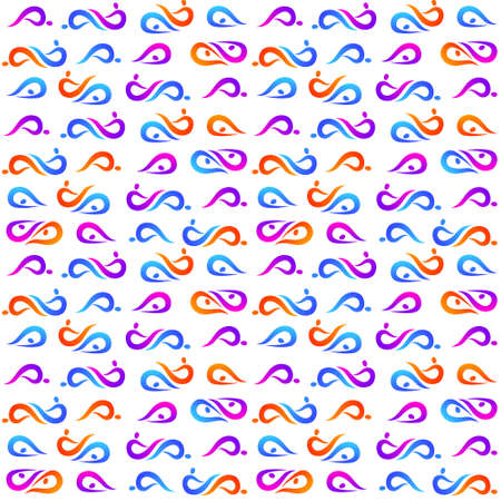 Yoga Seamless pattern. のイラスト素材