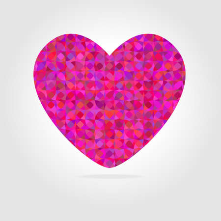 heart icon filled with bright multicolored pattern のイラスト素材