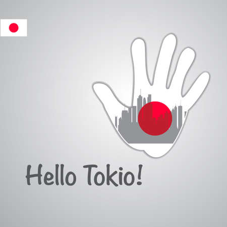 Template - hello Tokio.のイラスト素材