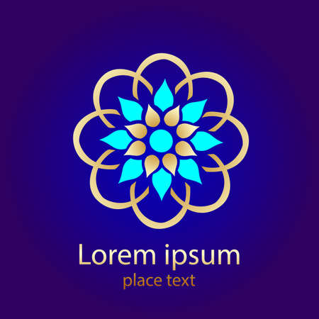 Arabic logo - template design. Luxury Arabic floral ornament.のイラスト素材