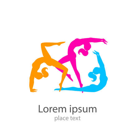 Female sports. Template logo. Fitness , Gym , Health & Beauty .のイラスト素材
