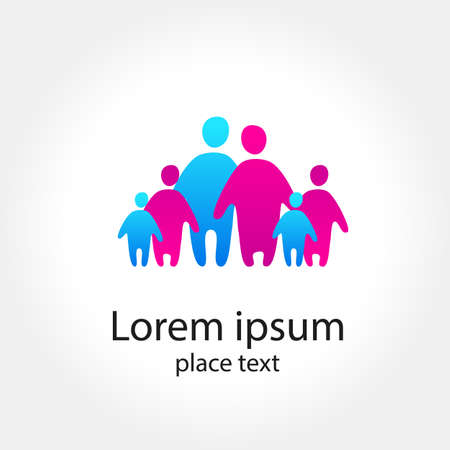 Family logo concept.Template design.のイラスト素材