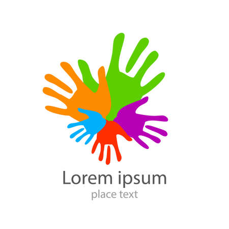 Template design -  symbol of  team, friendship, united , support, family  and others .のイラスト素材